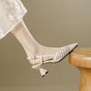 Beautiful Bag Head Woven Hollow Sandals Women's 2025 Summer New Outer Wear Temperament Fashionable Versatile Pointed High Heels