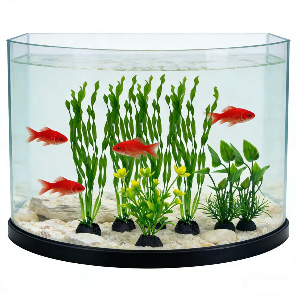 10pcs/set  Artificial Aquarium Plants green/colorful Realistic Faux Water Grass Easy to Install for Fish Tank Aquarium Decor