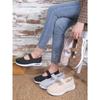 Flyknit Breathable Mom Shoes with Soft Sole, Anti Slip, Middle-aged and Elderly Walking Shoes, Shallow Mouth Single Shoes