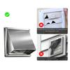 Useful Stainless Steel Dryer Vent Cover Round Duct Square Air Vent Outlet Waterproof Exhaust Grille Ventilation System