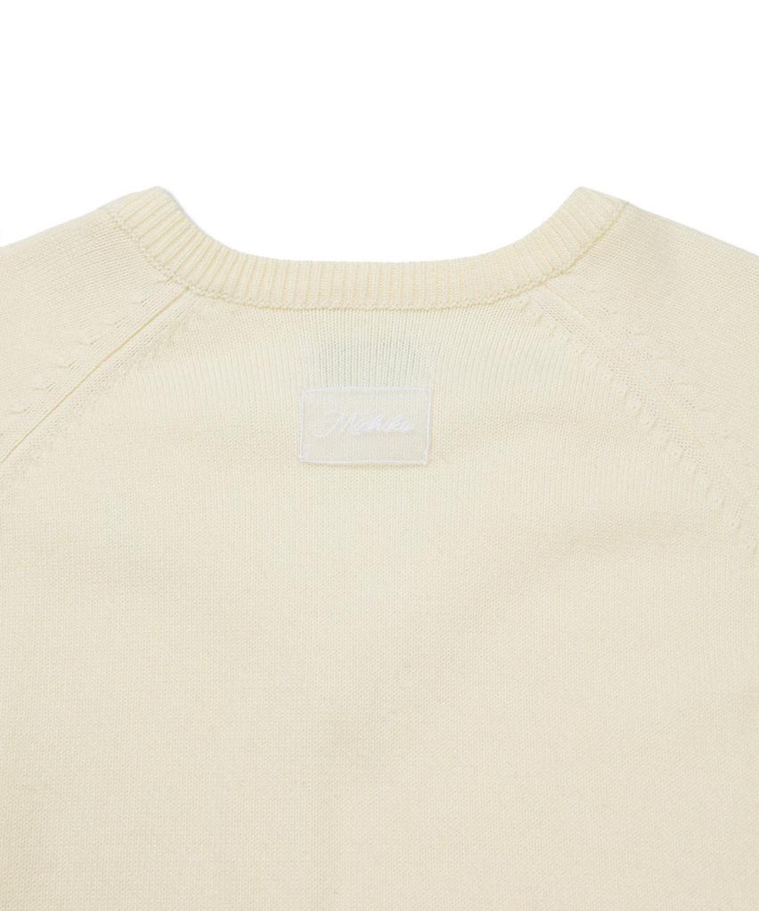 Michikoleondeonkosino Basic V-Neck Wool Knit Ivory