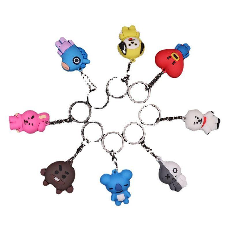 Bt21 Series Key Chain High Quality Pvc Immersive Anime Design Perfect For Fans Collectors