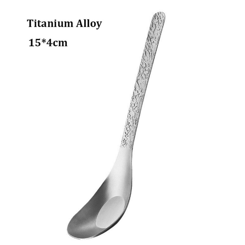 Thick Handle Outdoor Camping Tableware Lightweight Kids Long Handled Soup Spoon