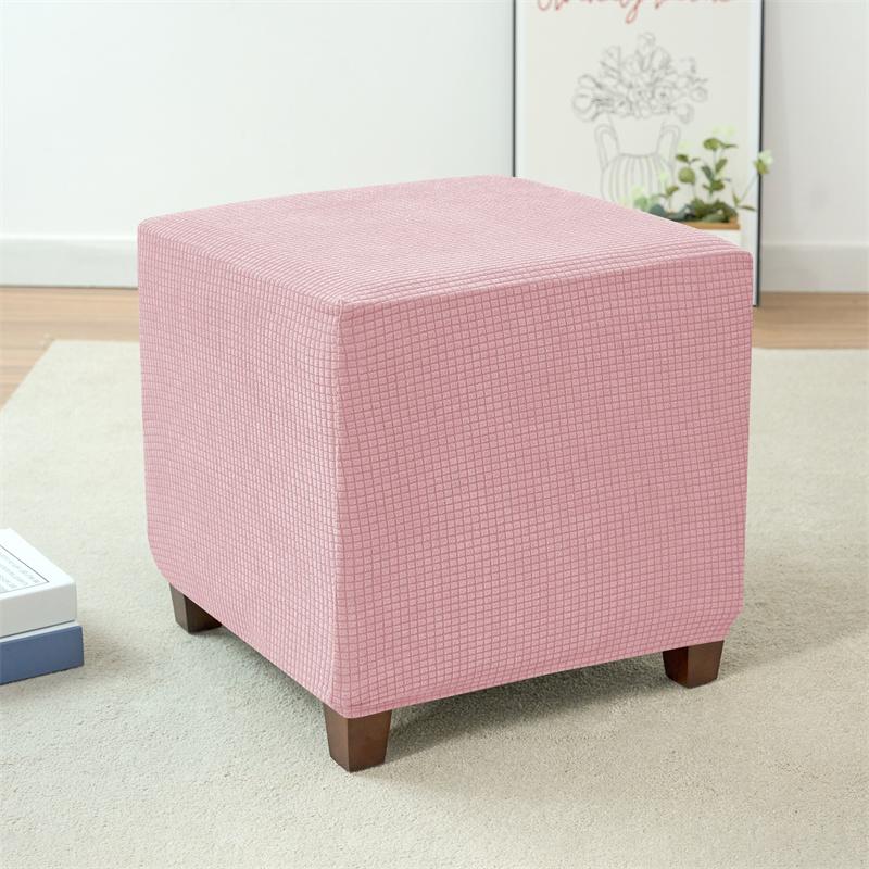 

1 шт. флисовый чехол для пуфа, эластичный квадратный чехол для подставки для ног, водоотталкивающий чехол для пуфа для спальни, вечеринки, декора отеля S