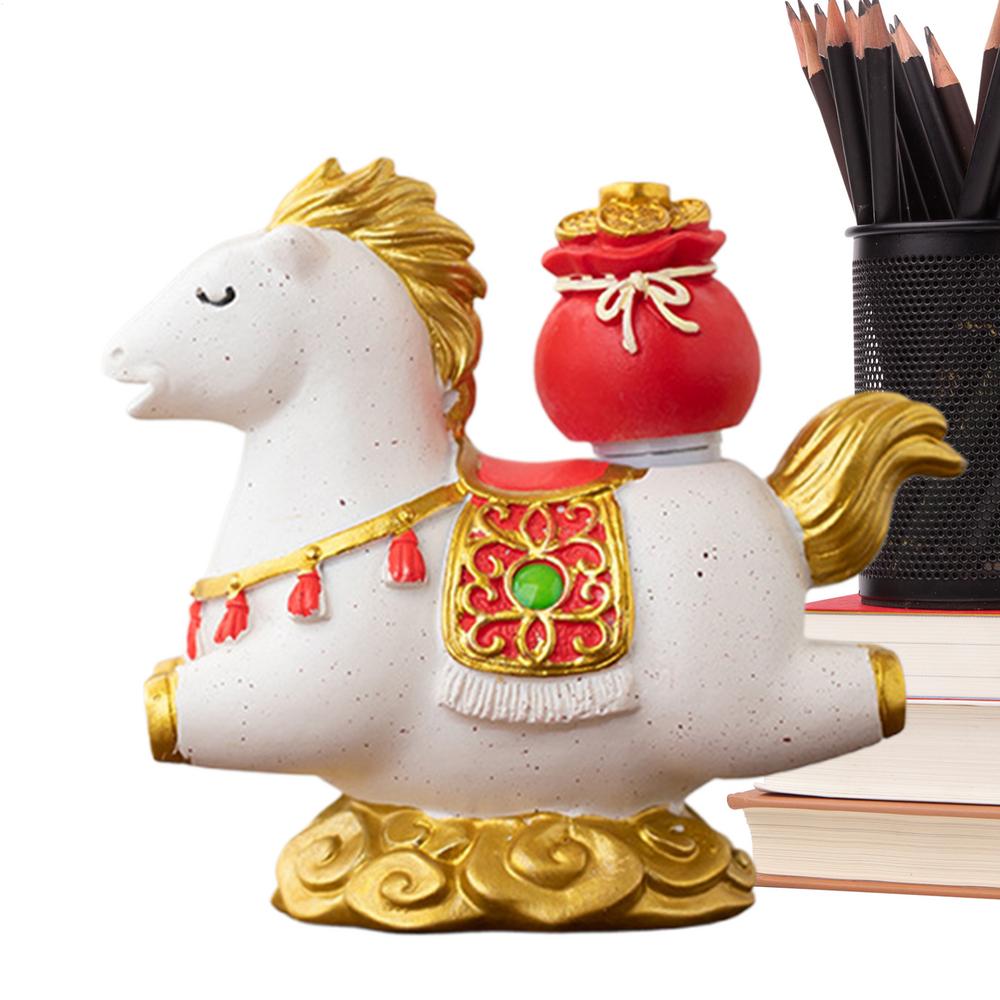 Chinese Horse Figurine Resin Spring Festival Holiday Souvenir Chinese New Year 2026 Horse Figurine For Home Office Bedroom