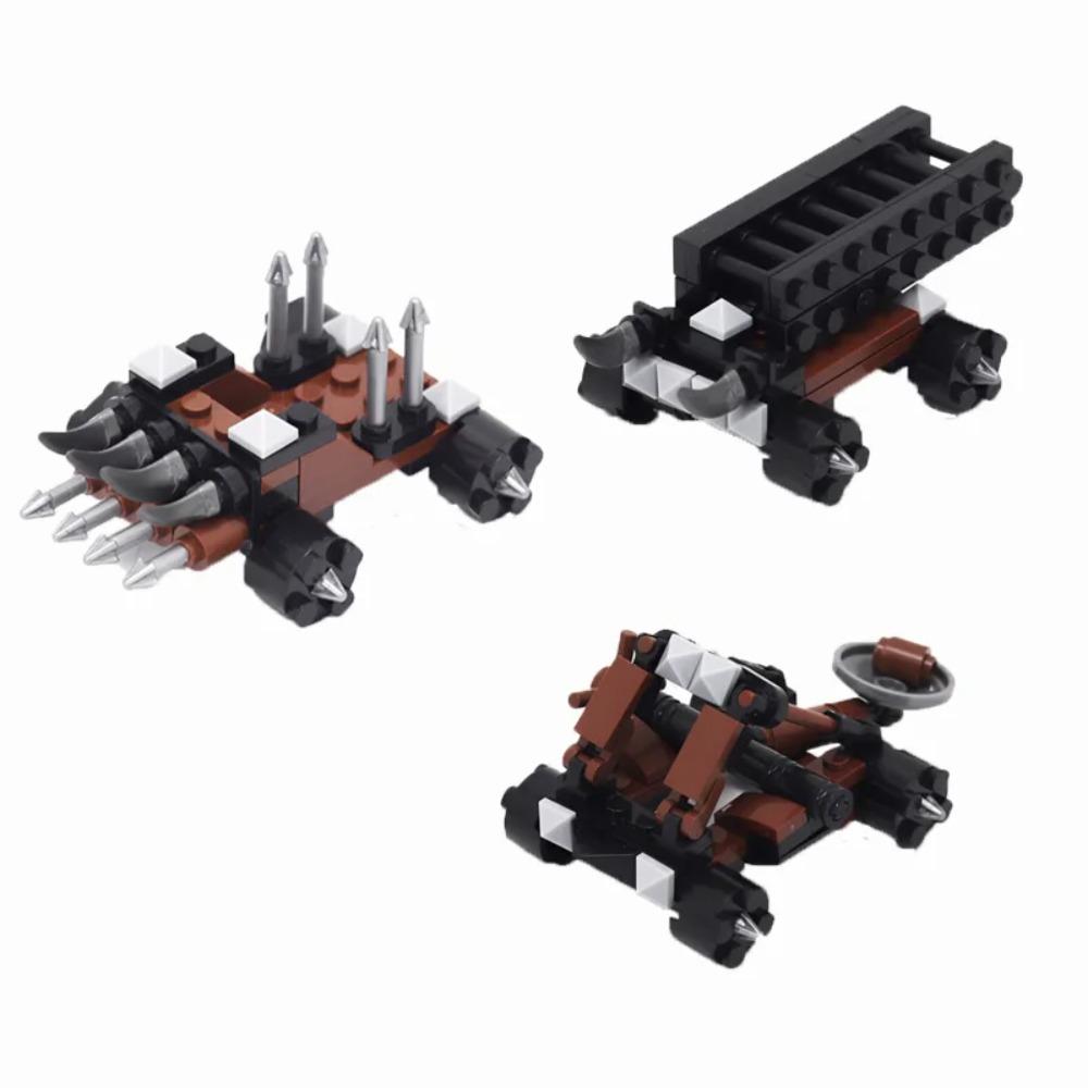 Medieval Castle Siege Weapons Building Blocks Siege Engine Cannon Car  Catapult Crossbow MOC Assembly Bricks Toys