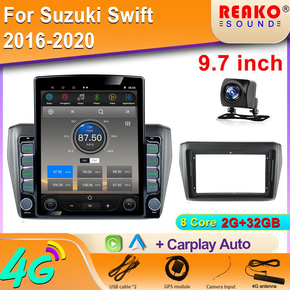 

9,7-дюймовый вертикальный экран Tesla Android Suzuki Swift 5 2016-2020 Навигация GPS Мультимедиа Видеоплеер Carplay Экран 2din 8 core 2GB+32GB