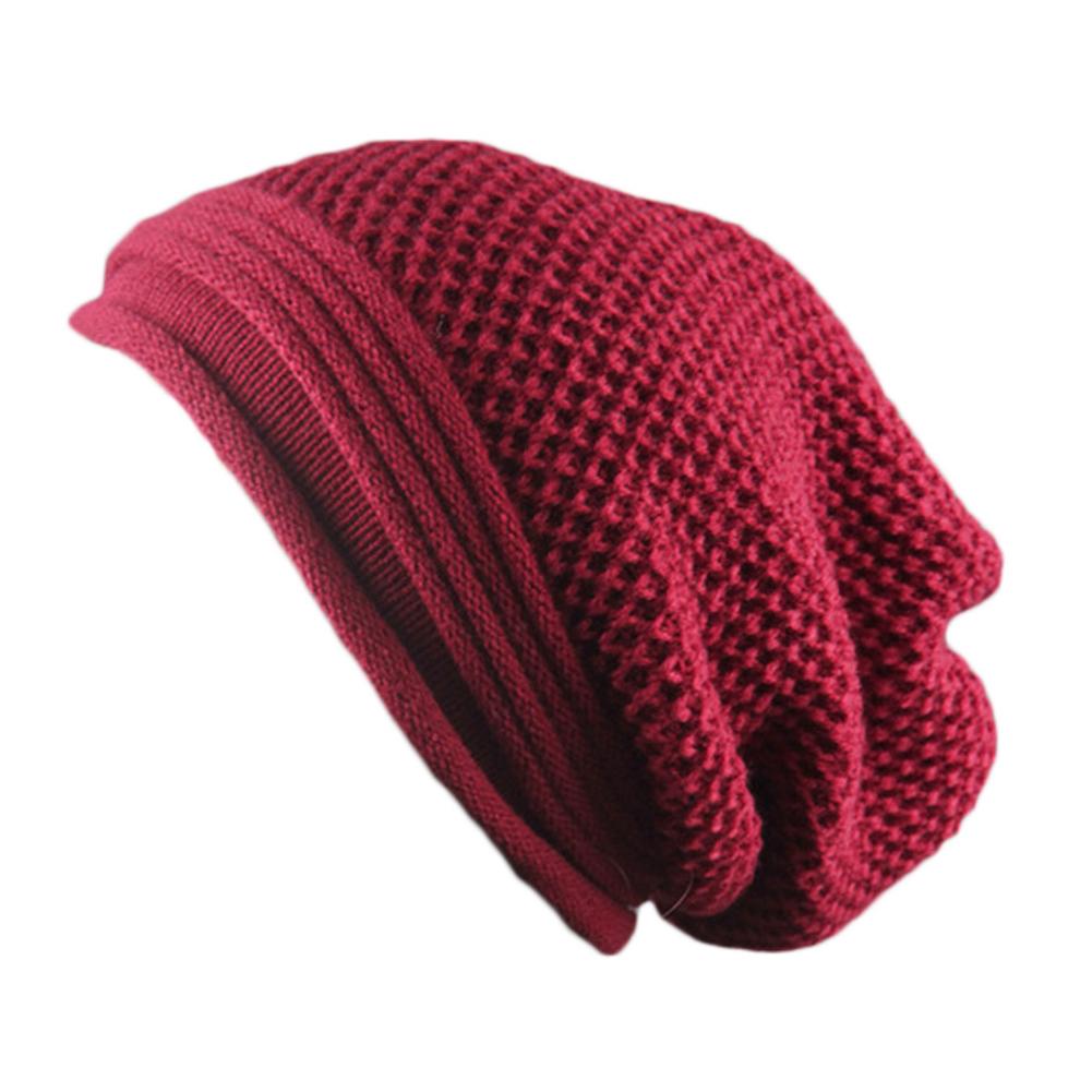 Unisex Warm Plicated Woolen Hat Knitted Cap for Spring Autumn Winter Outdoor Activities Gift