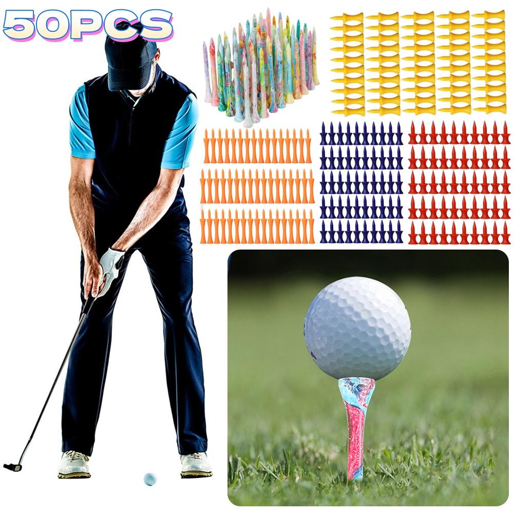 50 Pezzi Palline da Golf in Legno da 30-70mm Supporto per Pallina da Golf Palline da Golf per Allenamento Pratica Palline da Golf più Stabili Chiodi per Palline da Golf Palline da Golf Accessori