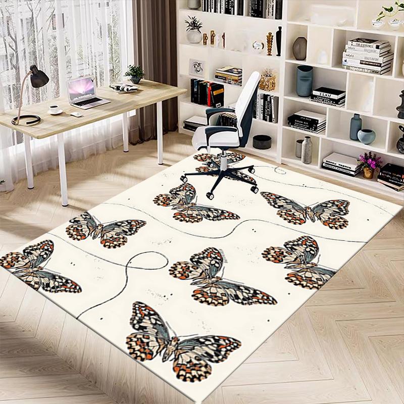 1PC Butterfly Print Extra Large Non Slip Floor carpet, Office, family, bedroom, Studio   Large Area Rug Indoor Rugs, , Vibrant Colors
