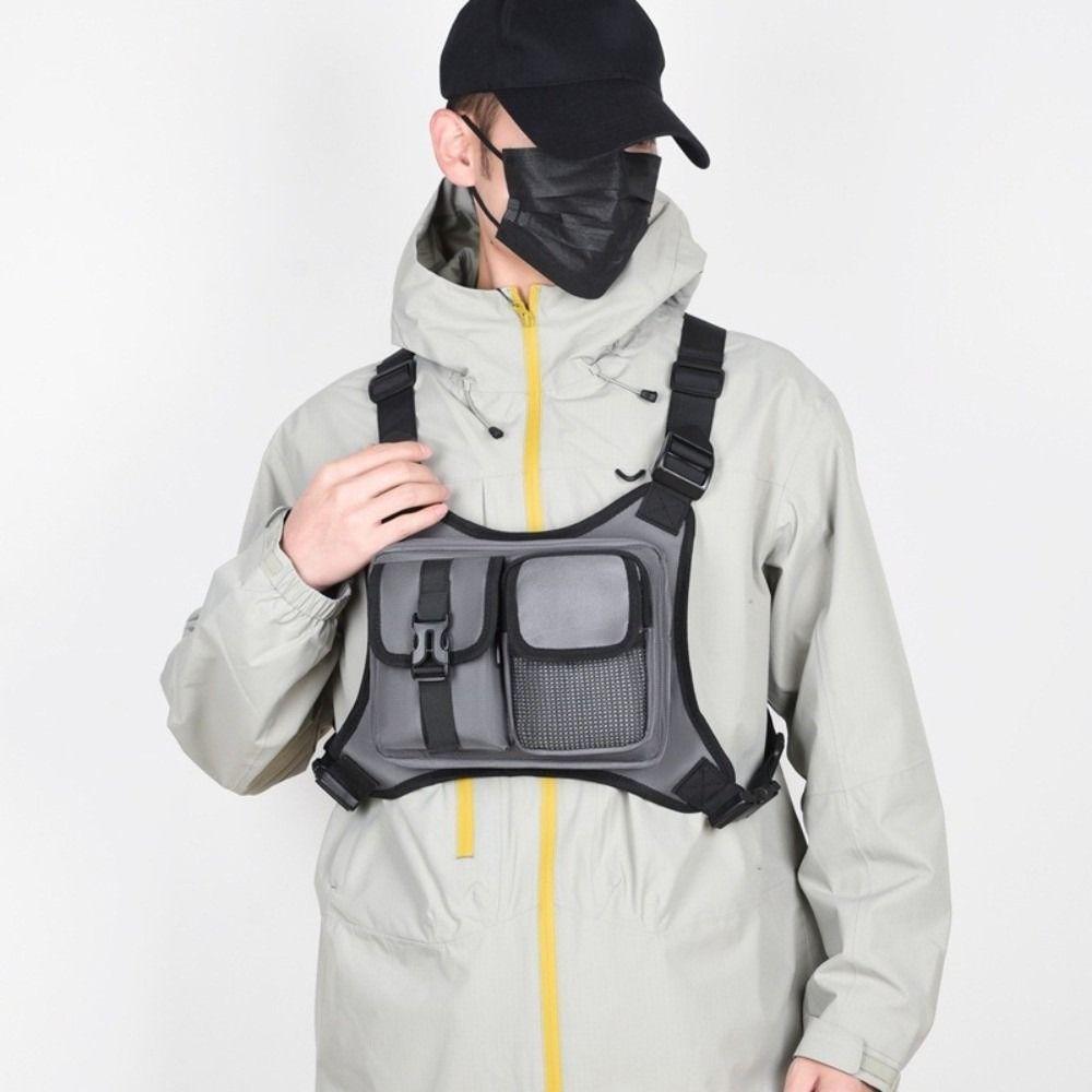 Wear-resistant Sports Chest Bag Waterproof Men Pack Bag Multi-functional Front Chest Pack Cycling