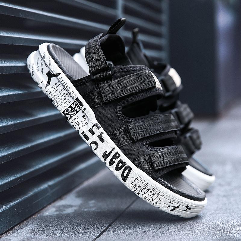 

Пляжная обувь Мужские повседневные кроссовки Мужские сандалии Обувь для мужчин Мягкая и удобная Носкость Нескользящая для ношения в помещении и на улице 45 черный белый