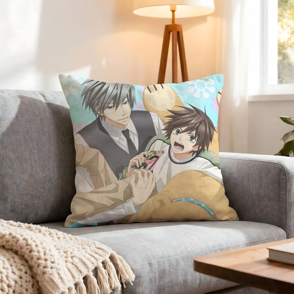 Anime Junjou Romantica Cushion Cover 1Pcs Decorative Covers Soft Cushion Case For Sofa Couch Decor 40X40 45X45 Pillowcases