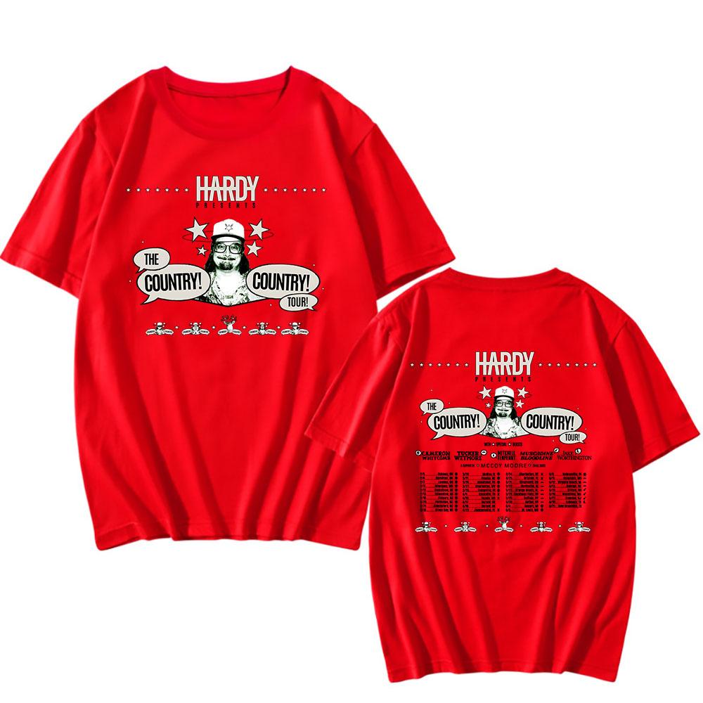 HARDY THE COUNTRY! COUNTRY! TOUR 2026 T-shirt Unisex Streetwear Short Sleeve Cotton Tshirts Graphic Print Clothing Tees