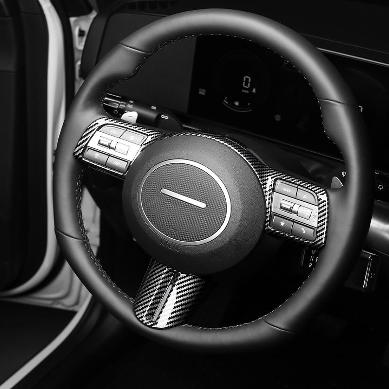 For Hyundai Sonata 2025 2026 Carbon Fiber Steering Handle Frame Cover Trim Accessories Car Tuning Supplies