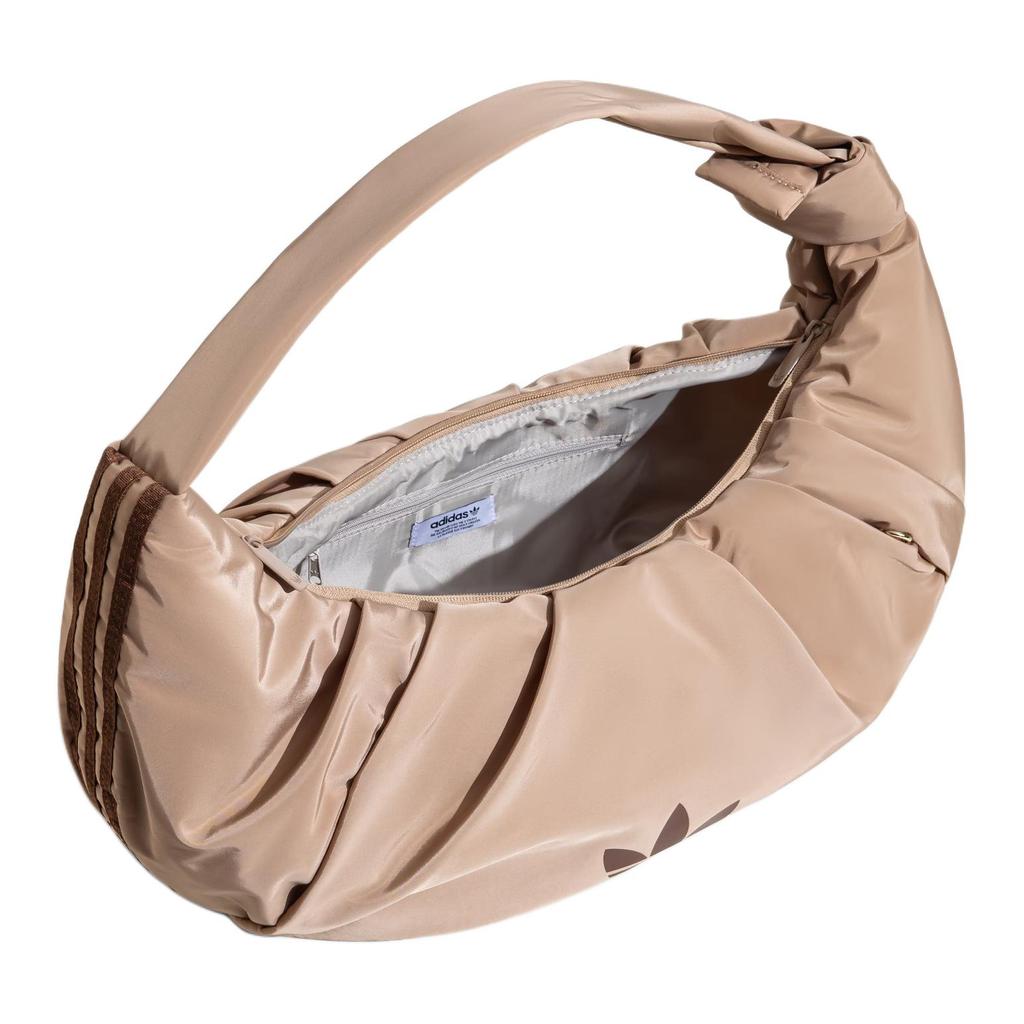 Adidas Originals Trefoil 8L Classic Practical Logo Print Recycled Polyester Horn Bag Cloud Bag Shoulder Bag Large Women Shoulder Bag Warm-Sand KA9272