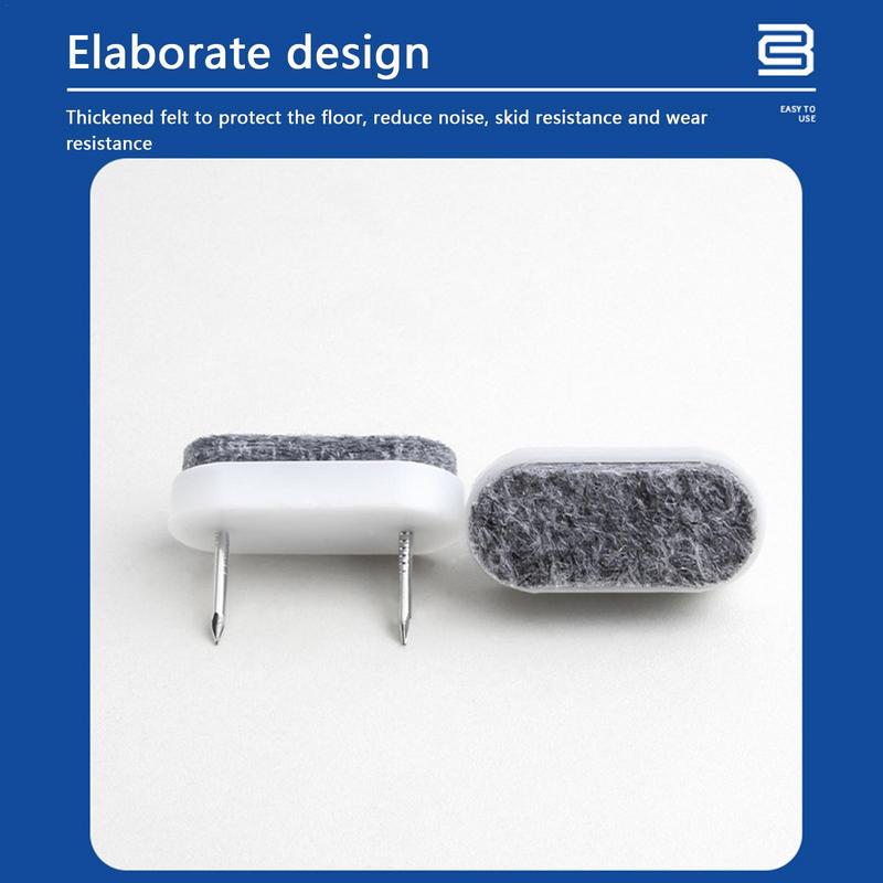 20pcs Glide Pad Nail-on Furniture Felt Pad Reduce Noise Floor Protector For Cabinet Sofa Couch Chair Table Leg Feet Accessories