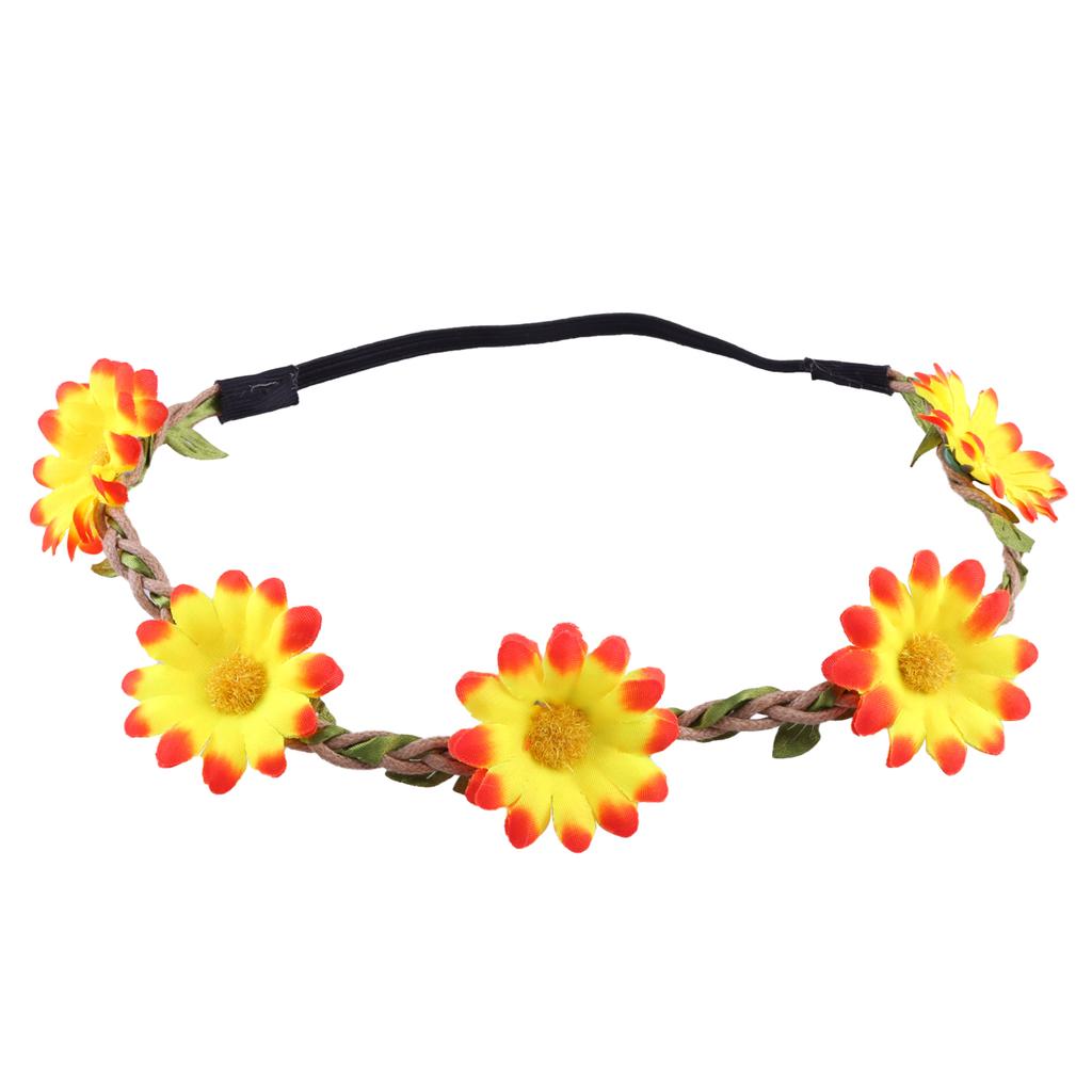 Braut Gänseblümchen Krone Haarband für Mädchen Blumenkrone Blumengirlande Stirnbänder für Festival Hochzeitsparty