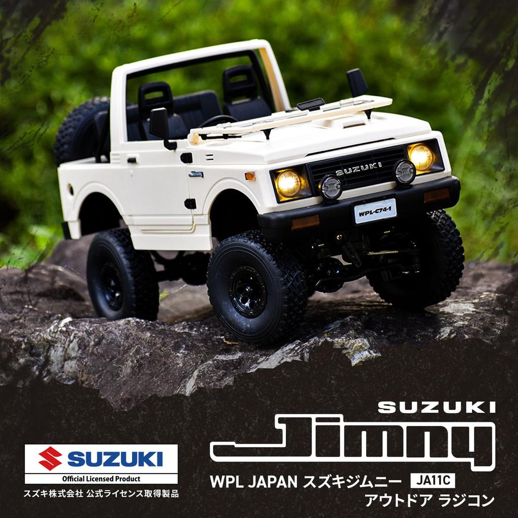 WPL JAPAN Suzuki Jimny (JA11C) Soft Top Canopy 110 Scale Outdoor Radio Control 4WD Rock Crawler with Technical Approval (White)