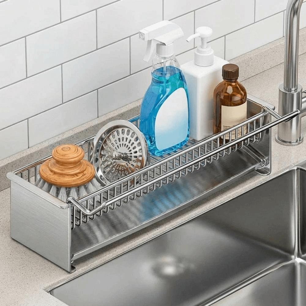 Stainless Steel Chopsticks Storage Rack Large Capacity Chopstick Cage Spoon Storage Box  Bathroom