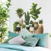 Artificial Green Plant Potted Wall Sticker Waterproof Eco Friendly PVC Removable Self Adhesive Decor For Living Room Entrance Wall