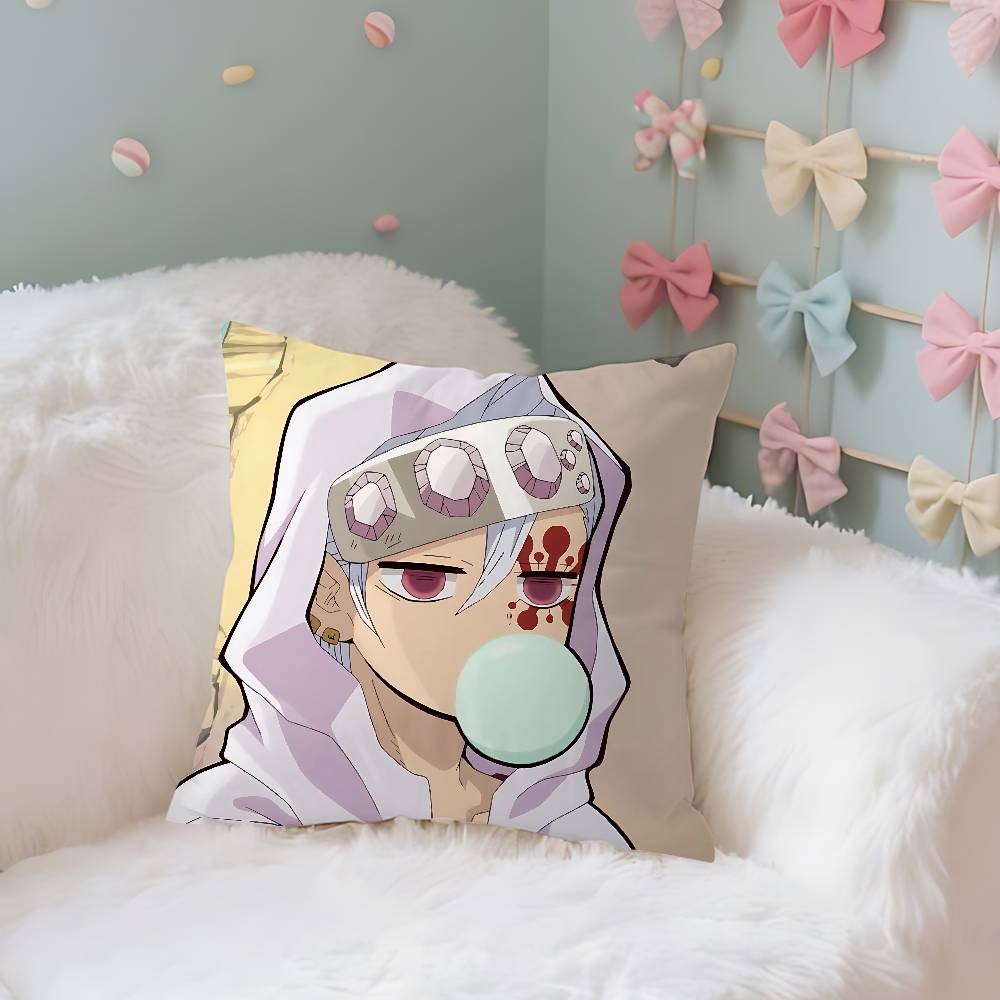 Cool Ttengen Uzui Case Plush Fabric Soft Pillowcase Double Sided Print Cushion Cover Household Gifts