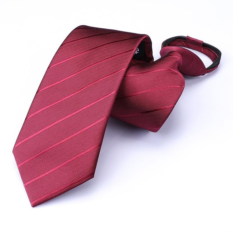 Men's Korean Style Zipper Striped No-Tie Professional Wedding Tie