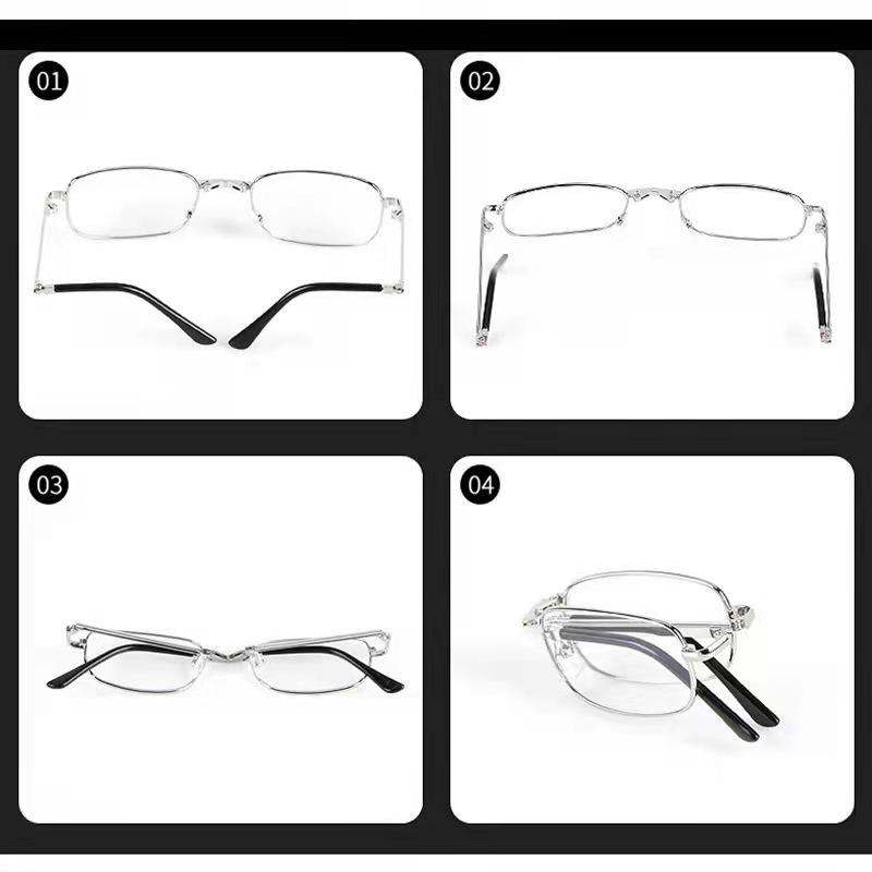 Portable Metal Foldable Reading Glasses Ultralight Men Business Presbyopia Glasses Eyewear With Random Case +0.5To+4.0 Oculos