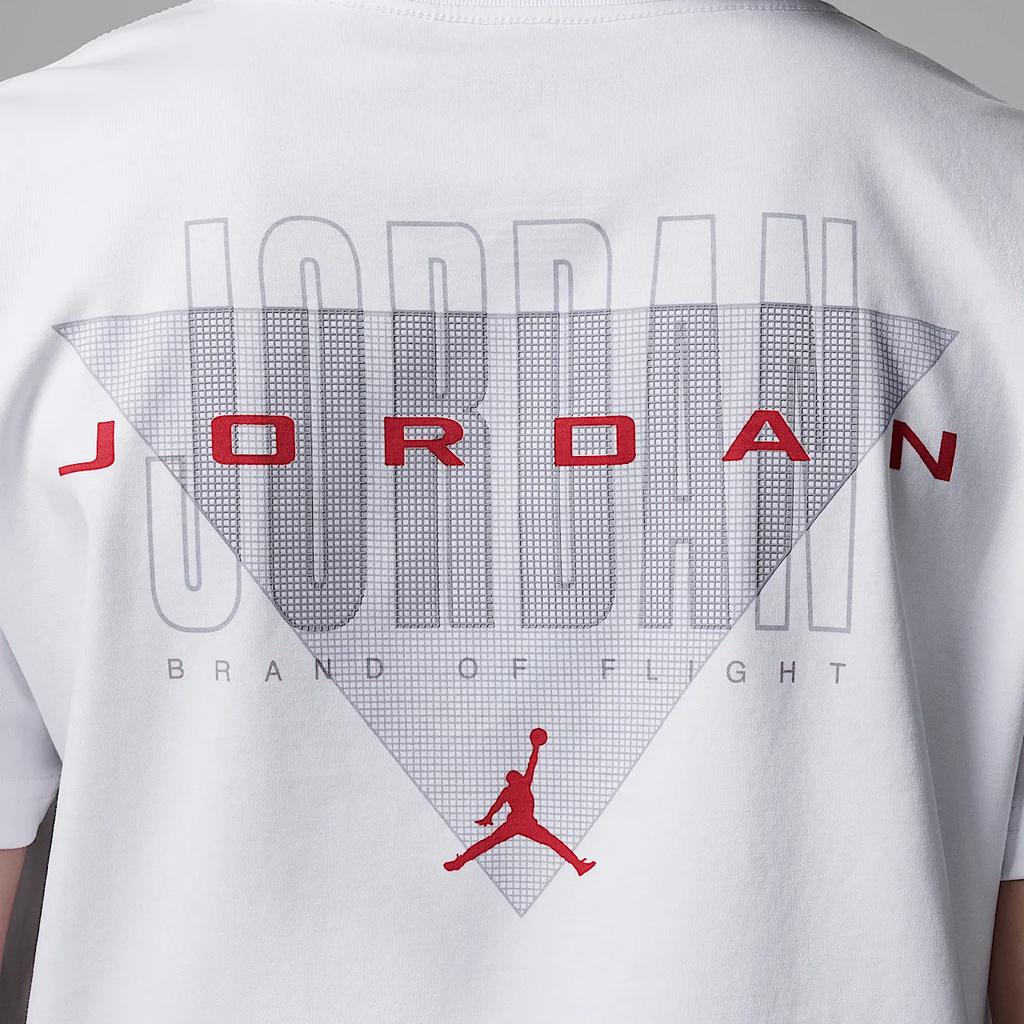 Jordan T-Shirt Triangle Offense Casual Crew Neck Short Sleeve Kids Tops White II3102-100