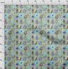 oneOone Cotton Flex Dusty Green Fabric Floral  Sewing Craft Projects Fabric Prints By Yard 40 Inch