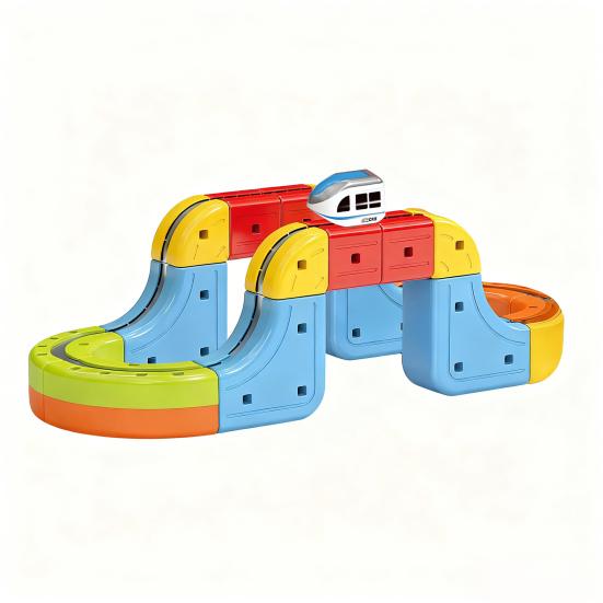 

1 Set Magnetic Track Train Toy Kit Kids DIY Rail Building Gravity-Defying Electric Train Toy Toddlers Track Car Educational STEM Learning Toy S