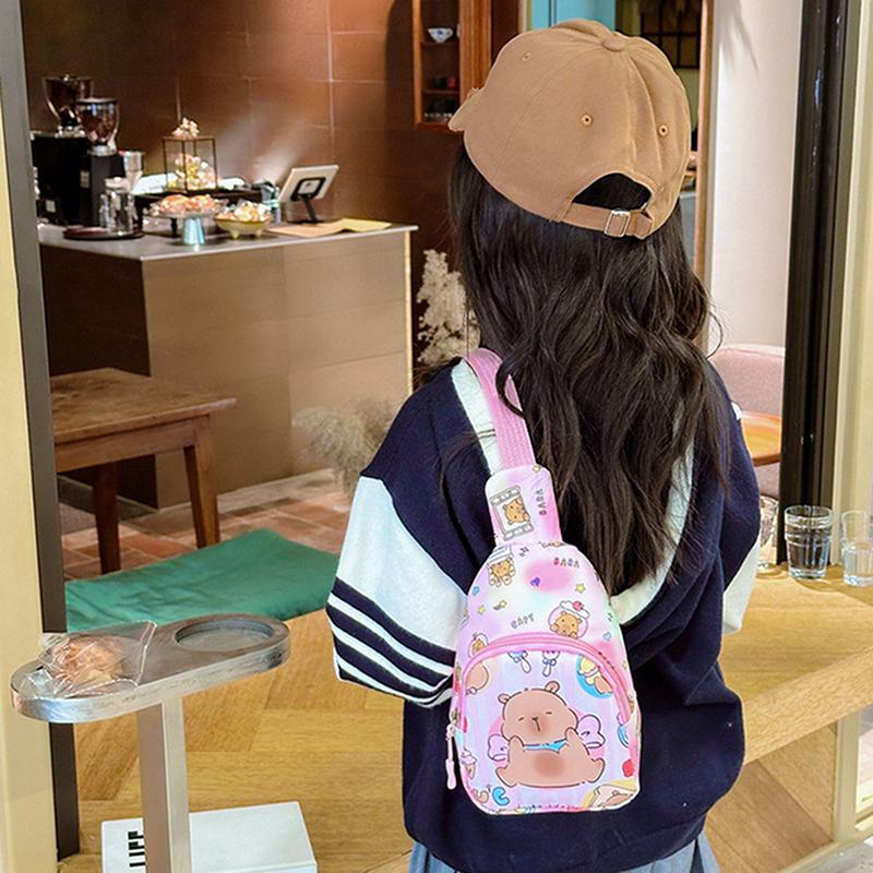 Capybara Backpack Cute Doll Stuffed Bag Multifunctional Storage Bag Capybara Chest Bag Home Decoration Shoulder Messenger Bag