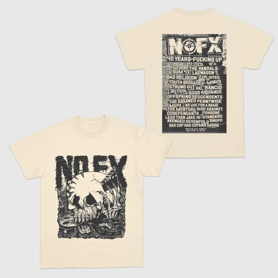 NOFX 40 Years Of Fcking Up OG Film Skull Unisex T-Shirt XXXL