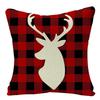 Christmas Cushion Cover Xmas Decorative Farmhouse Buffalo Check Pillowcase Holiday Party Decor Pillow Cover for Living Room Seat