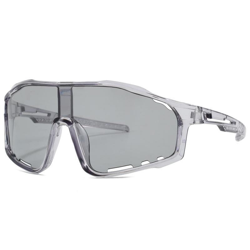 Iridescent Large Frame Cycling Glasses: Windproof, Dustproof, Sport Sunglasses for Outdoor Sun Protection