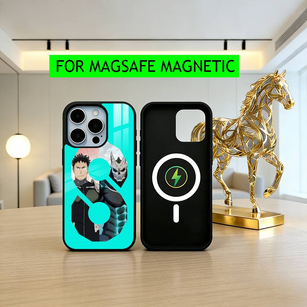 Monster K-Kaiju No. 8-es Phone Case For iPhone17,16,15,14,13,12,11 Plus,Pro Magnetic with Magsafe Wireless Charging