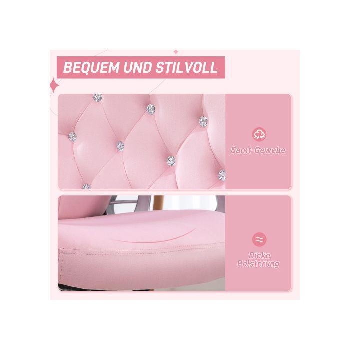 Siège de bureau ergonomique - MUVOE - Rose - Réglable en hauteur - Charge max. 120 kg - Fonction de basculement