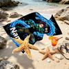 Personalisierbares Strandtuch mit Demon Slayer Aufdruck und individuellem Namen, für Reise, Camping, Strandparty, Heimdekoration, Geburtstagsgeschenk für Familie & Freunde