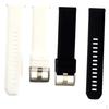 2pcs Women Silicone Rubber Watch Bands Repalcement Strap 20mm, +White