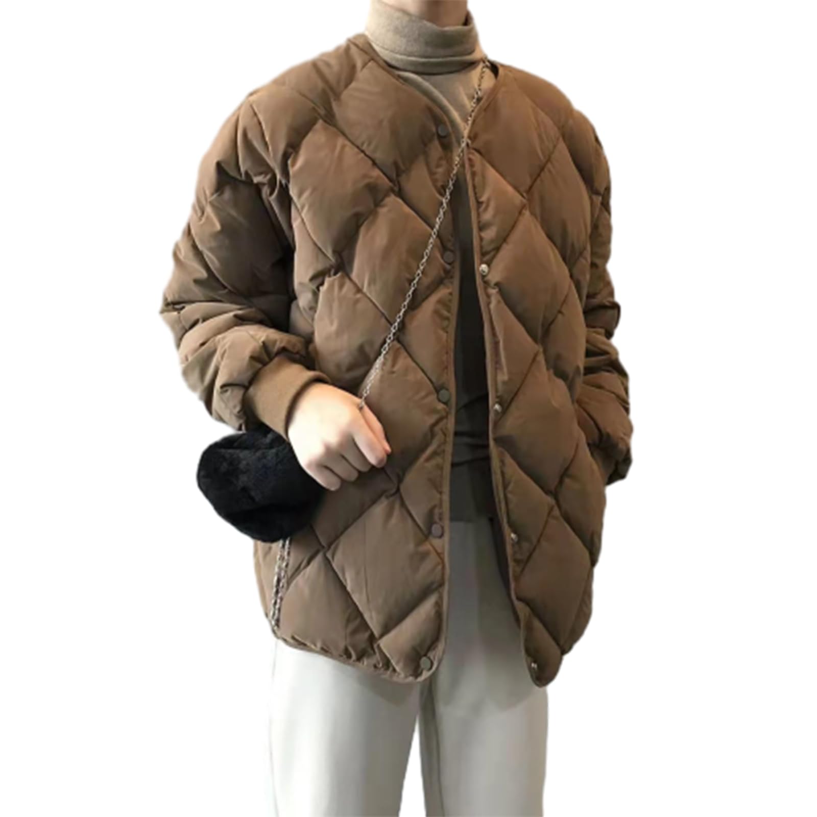 

Пуховик удлиненный аргайл короткий свободный однотонный для холодной погоды на каждый день [JLBOCMGT] Женская куртка, Рукав, Утепленный, Узор, Длина, Карманы, Посадка, Цвет,