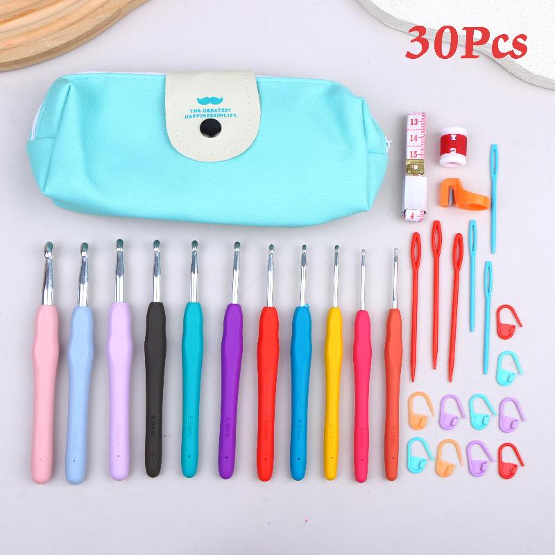 Portable Crochet Hook Set Multicolor Knitting Needles With Storage Bag Weaving Tool Kit For DIY Knitting Sewing Craft Projects