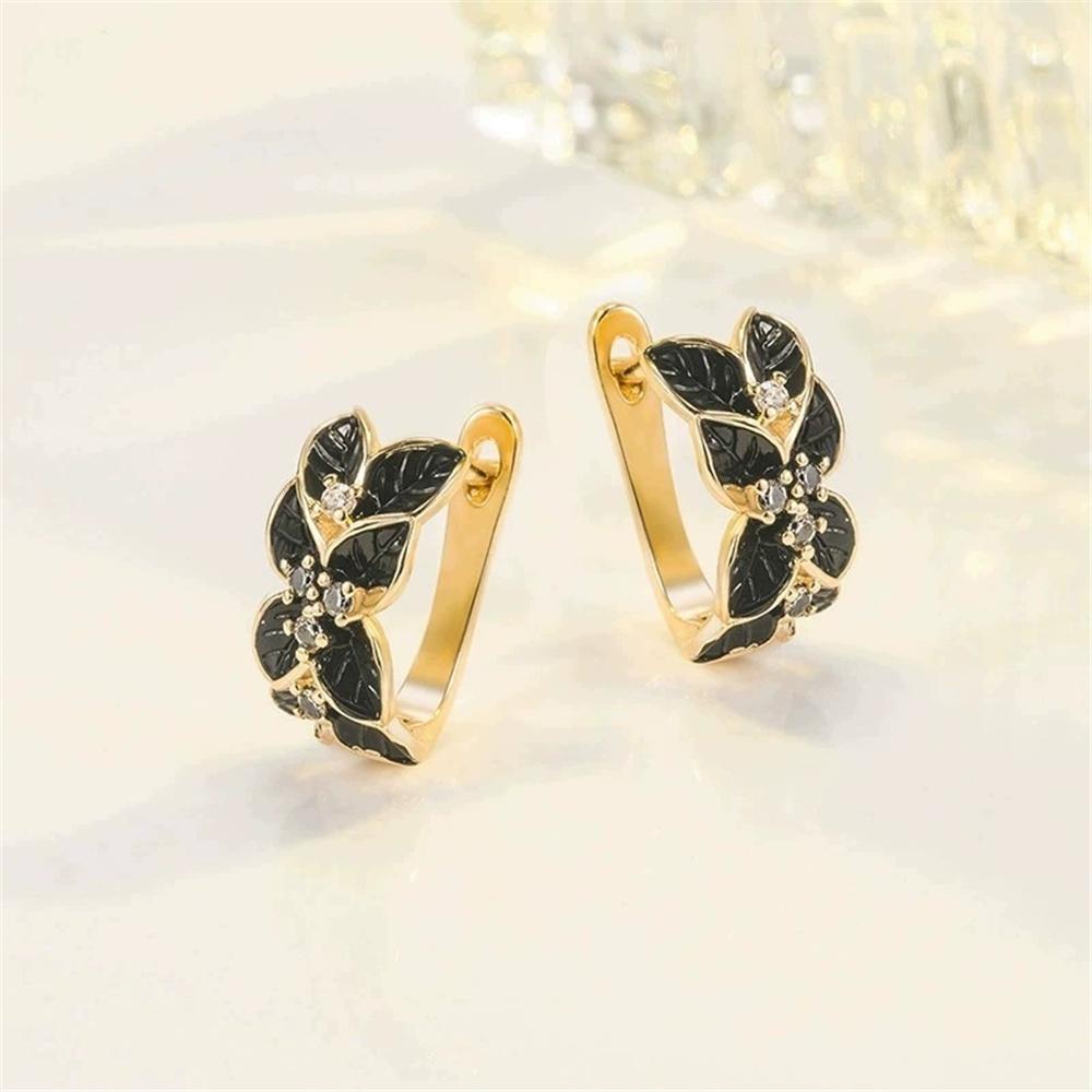 Cute Female White Zircon Stone Infinity Hoop Earrings Vintage Fashion Gold Color Wedding For Women