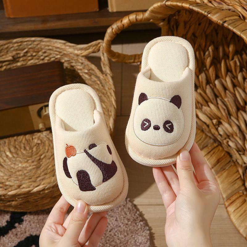

Children s Breathable Cartoon Cotton Slippers for Winter - Warm, Trendy Indoor Slippers for Boys and Girls 34/35 (Insole 20cm) бежевий
