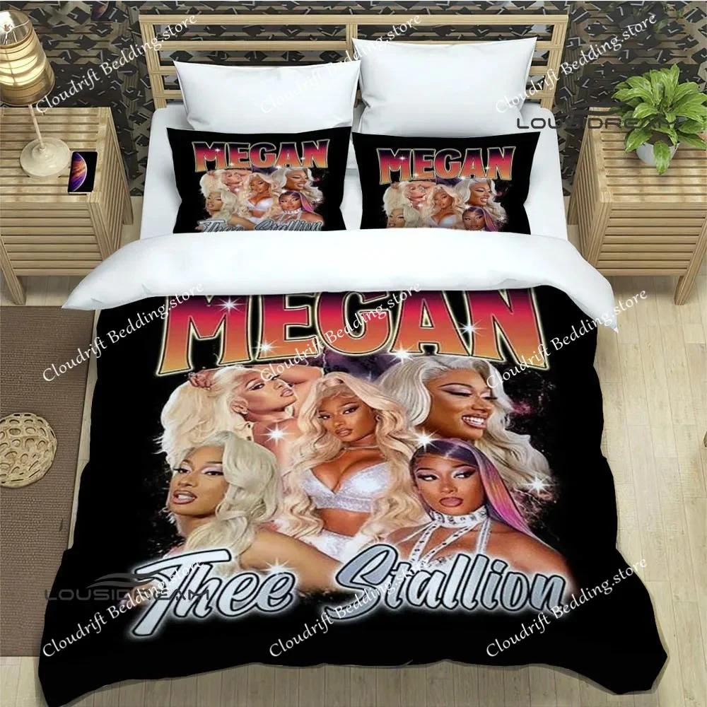 Rapper Megan Thee Stallion Bedding Sets Exquisite Supplies Set Duvet Cover Bed Comforter Set Bedding Set Luxury Birthday Gifts02