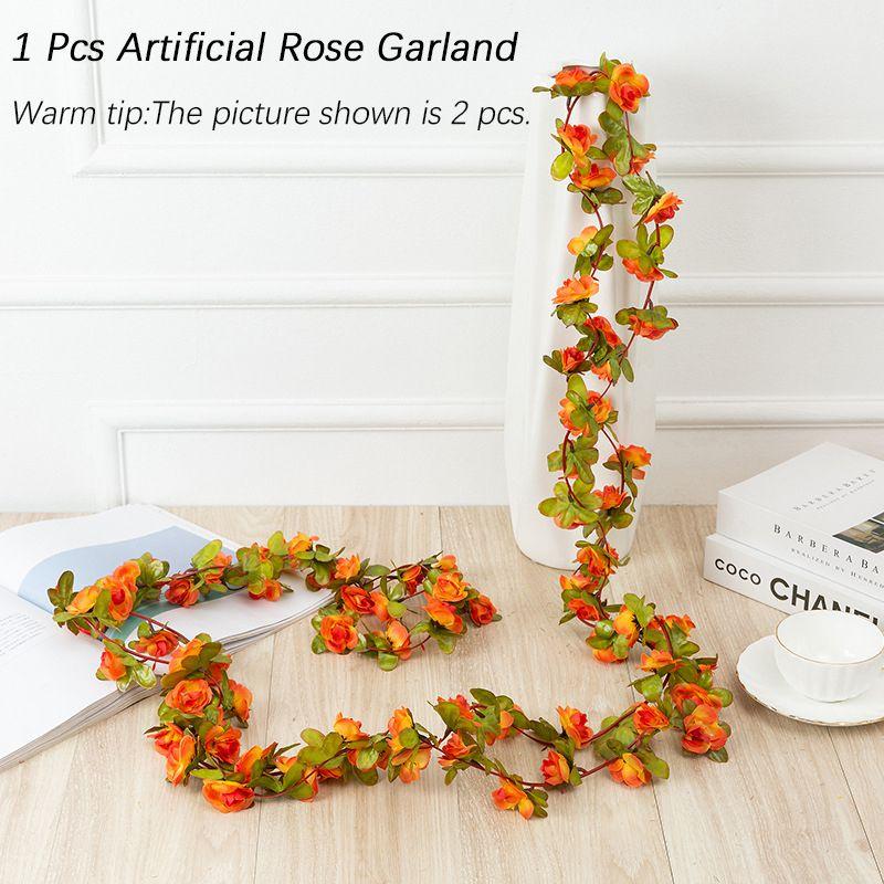 Elegant Autumn Small Peony Ivy Leaf Vine Fake Plant Garland For Home Dcor