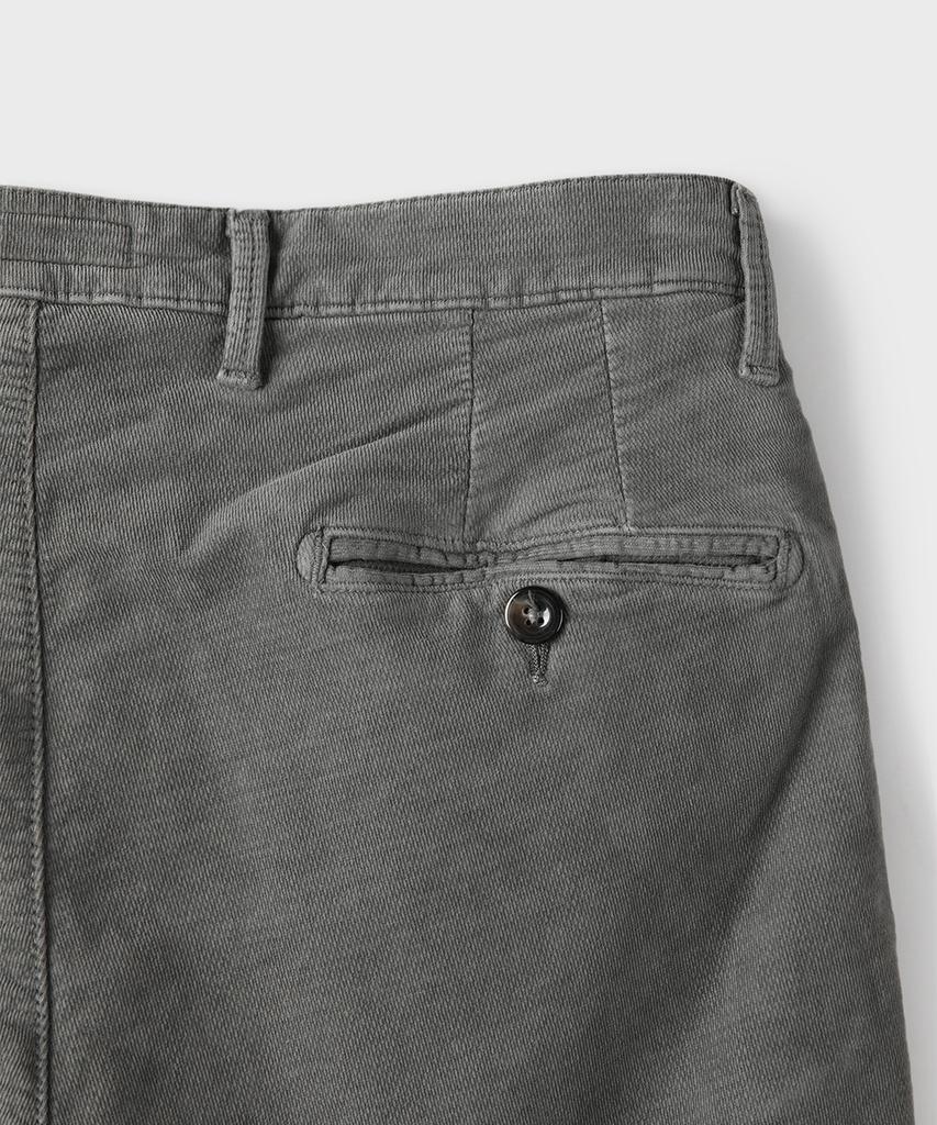 PANICALE Gray Regular Fit Washed Cotton Pants