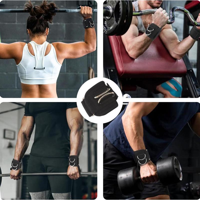 2-in-1 Λουριά Καρπού Για Άρση Βαρών Λουριά Άρσης Βαρών Με D-Ring Λουριά Deadlift Για Μηχανήματα Καλωδίων Γυμναστήριο Λουριά