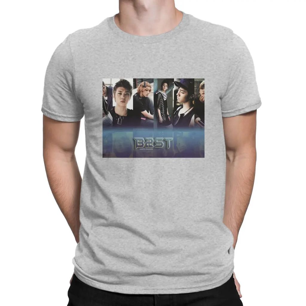 Pop Singing Group Man's TShirt B-Beasts O Neck Tops 100% Cotton T Shirt Funny High Quality Birthday Gifts Unisex