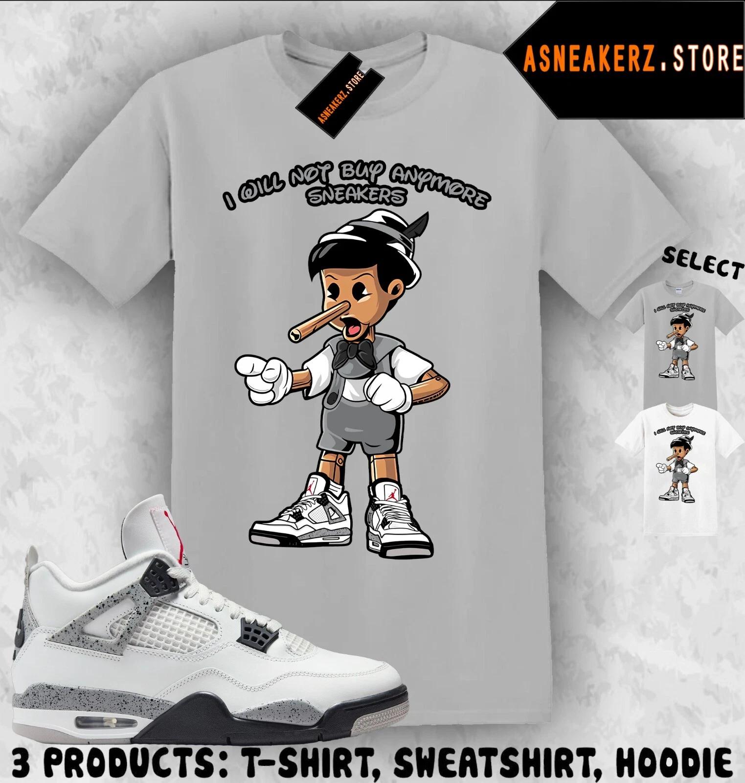 

Tee Shirt Matching AJ 4 White Cement 2025 To Match Sneaker Sneakerhead Pinocchio 2XL