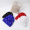 Solid Color Beanie Hat Punk-style Rhinestone-adorned Hat Fashionable Pullover Knit Cap  Winter